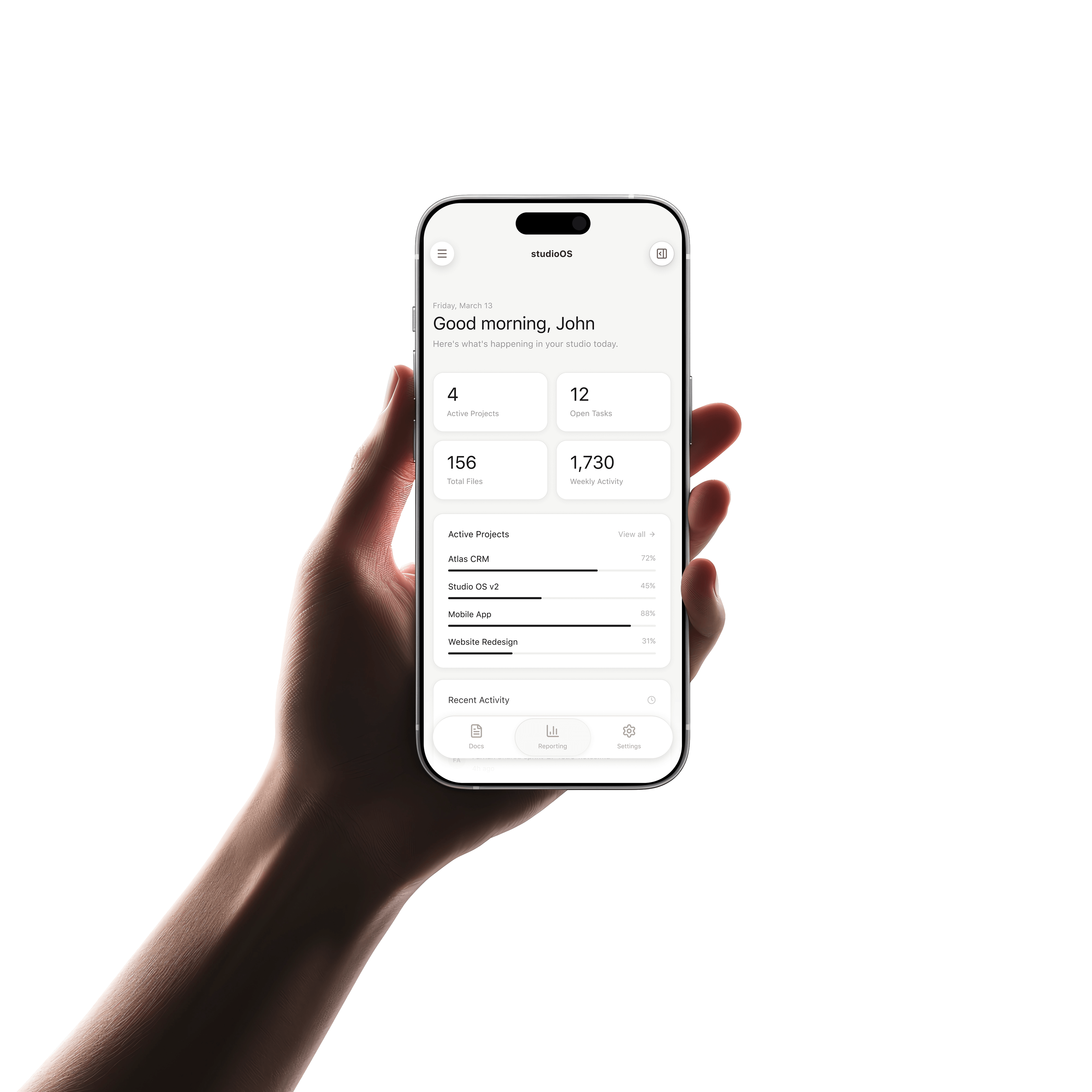 studio OS on mobile